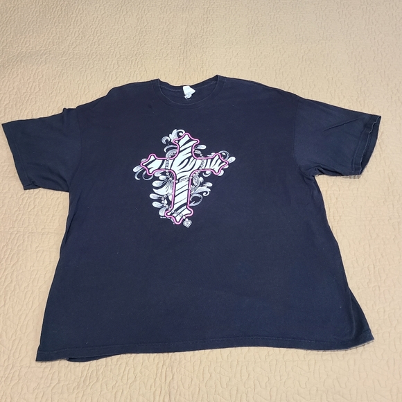 Rhinestone Cross T shirt size XXL - Picture 2 of 5
